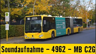 [Sound] | Mercedes-Benz Citaro 2 G GN19 #4962 | Einsetzfahrt | BVG | Full Kickdown