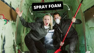 Should You SPRAY FOAM your van? | Insulating Our Tiny Home On Wheels