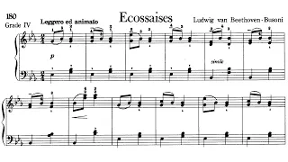 Piano Pieces for Children Grade 4 No.11 Beethoven Busoni Ecossaise (P.180) Sheet Music