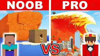 NOOB vs PRO: LAVA TSUNAMI HAUS Bau Challenge in Minecraft