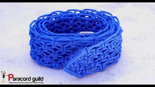 Square knotted macrame belt