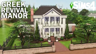 GREEK REVIVAL MANOR // Sims 4 Speed Build // NoCC