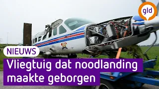 Het vliegtuigje met 18 inzittenden dat een noodlanding maakte naast de A50 boven Apeldoorn, is gebo…