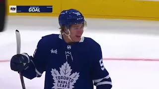 Easton Cowan scores first goal as a leaf - September 25, 2023