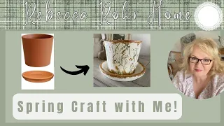 2024 SPRING CRAFT WITH ME! FLOWER POT DIY MAKEOVER