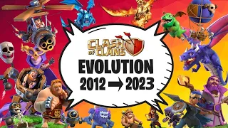 Clash of Clans Evolution/History 2012 to 2023