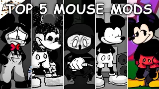Top 5 Mouse Mods (VS Mickey Mouse Soft, Wed's Infidelity, Treasure Funkin) - Friday Night Funkin'