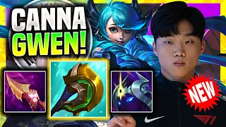 CANNA IS SO CLEAN WITH NEW CHAMPION GWEN! *BROKEN* - T1 Canna Plays Gwen Top vs Sylas! | Season 11