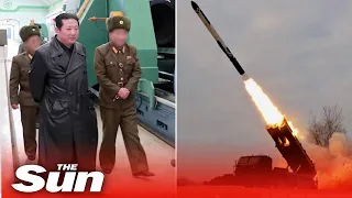 North Korea carries out missile test as Kim Jong-un visits factory