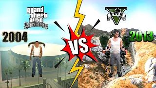 GTA 5 vs San Andreas JETPACKS Comparison ( 2004 - 2013 )