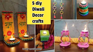 5 amazing Diwali decor diy using waste material / diy craft from waste things/ diwali 2022 ideas
