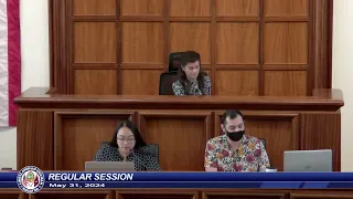 37th Guam Legislature Regular Session - May 31, 2024