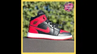 Зимние женские кроссовки Nike Air Jordan 1 Retro Mid Black/Red Fur с мехом (Черный Красный)