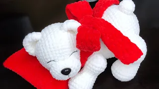 Sleeping BEAR crochet / Part 3 / Sleeping bear Pattern ETSY / Crochet bear TUTORIAL