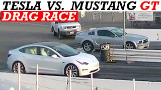 2019 Tesla Model 3 Performance vs. 2005 Ford Mustang GT