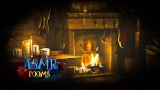 Hagrid's Hut - Harry Potter Inspired ASMR - Ambience and Animations - rain, fireplace, page turning