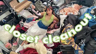 EXTREME CLOSET CLEANOUT // purging + decluttering SOOOOO many clothes!!!