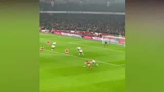 SAKA   goal at emirates against Manchester united . aerial view