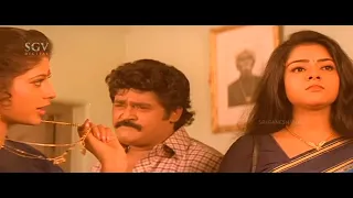 Married Jaggesh Brings Lover To Home | Marikannu Horimyage Part-7 | Kannada Movie | Archana, Utthara