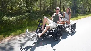 Olle rides the Armadillo electric cargo bike from Gothenburg to Fårö