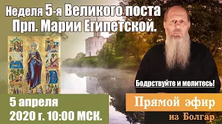 Неделя 5-ая Великого поста. Прп. Марии Египетской