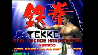 Tekken Kazuya Mishima real arcade gameplay 4K 60 FPS Namco System 11