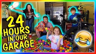 24 HOURS IN OUR GARAGE! | OVERNIGHT CHALLENGE | We Are The Davises