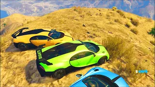 CAR Motorcycle Challenge Of Spiderman Far From Home, Yellow Spiderman Blue Spiderman Green Spiderman