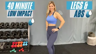 40 MINUTE LEGS & ABS- Low Impact, No Jumping, Bodyweight Only, At Home Workout.