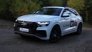 Brutal  2019 new Audi Q8 TDI quattro 286PS (LAUNCH ,Sound flyby,inboard)