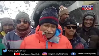 Zojila 22 Feb 2022, Acting CEC Inspect ongoing snow clearance and visit Zojila Tunnel