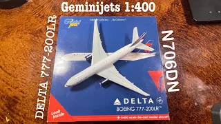 RARE Geminijets 1:400 Delta 777-200LR N706DN ( Unboxing and Review )