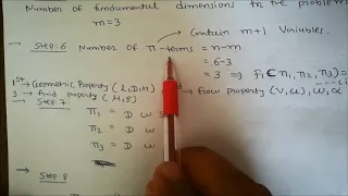 buckingham pi theorem (determining pi terms)