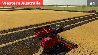 Harvesting barley | Western Australia | hardmode | Farming simulator 22 | Timelapse