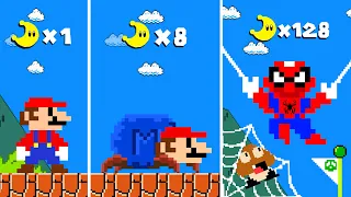 Super Mario Bros. But Every Moon Makes Mario Become SPIDER-MAN!... | Game Animation