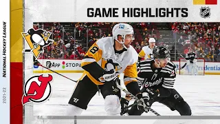 Penguins @ Devils 2/13/22 | NHL Highlights