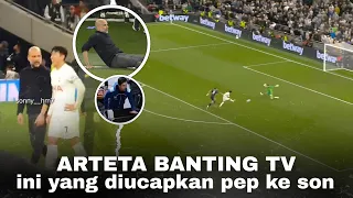 Pep Ngecengin Son, Arteta Banting TV: Kau Sengaja Kan Melakukannya? Drama Jungkir Balik Pep vs Spurs