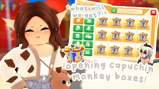 Opening *NEW* CAPUCHIN MONKEY BOXES In Adopt Me! 🎪 | *THIS Is What I Got!* 😯