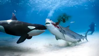 Killer Whales Eating Shark Liver