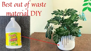 DIY THE BEST OUT OF WASTE MATERIAL PLANTER! TRASH TO TREASURE ROOM DECOR