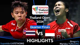 Supanida KATETHONG (THA) vs Gregoria Mariska TUNJUNG (INA) | Thailand Open 2024 Badminton