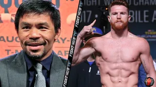 MANNY PACQUIAO ASKED IF HE WOULD FIGHT CANELO; GIVES HIM PROPS & SAYS HES ONE OF THE BEST