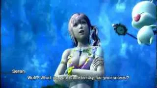 Final Fantasy XIII-2 Funny Serah scene with DLC costumes
