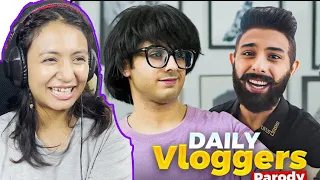 REACTING ON @CarryMinati  DAILY VLOGGERS PARODY