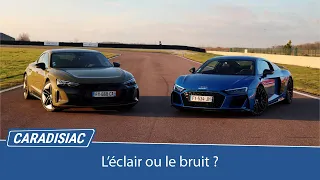 Les essais de Soheil Ayari - Audi R8 VS Audi RS E-Tron GT : du bruit ou l'éclair ?