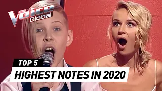 The HIGHEST NOTES of 2020 in The Voice Kids