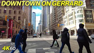 Downtown Toronto Across Gerrard Street Walk (March 28, 2022)