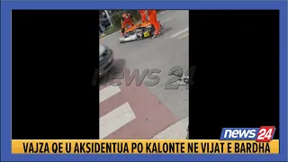 Kujdes, pamje të rënda/ Makina përplas të renë te vizat e bardha në Tiranë