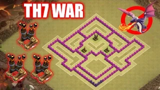 New TownHall7 War Base with 3 Air Defenses | Best TH7 Anti-Dragons Anti-3 Star