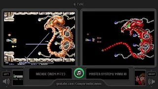 R-Type (Arcade vs Master System) Side by Side Comparison | Vc Decide